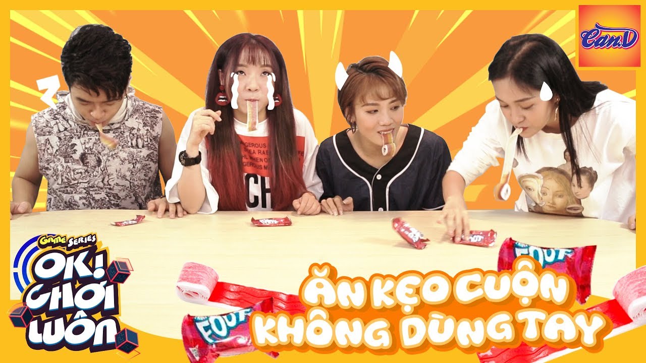 LA LA SCHOOL | THỬ THÁCH ĂN KẸO DÀI 1 MÉT KHÔNG DÙNG TAY | GAME SERIES - OK CHƠI LUÔN!