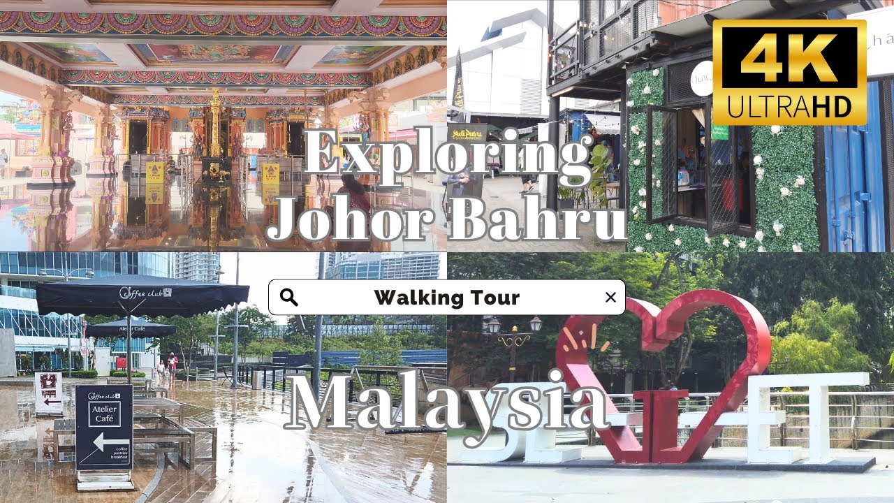Exploring JB Tour – Heritage Street, Hindu Temple,Puteri Harbour | 4K Malaysia HDR