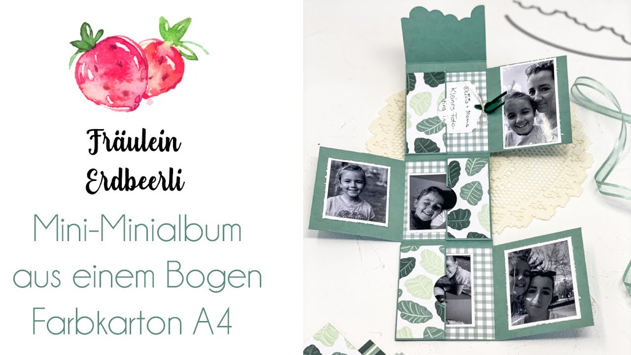 Mini-Minialbum aus einem Bogen A4 Papier mit Produkten von Stampin' Up!