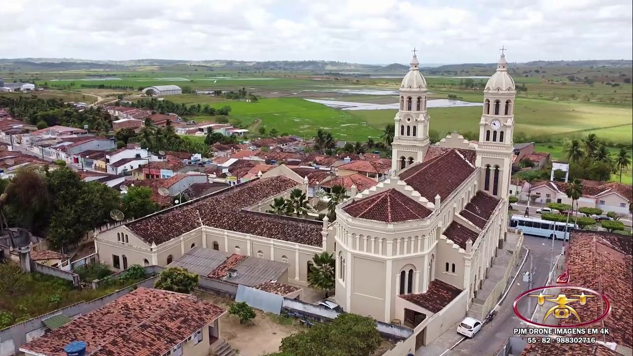 Igreja Nova - Alagoas Brasil - Visto de cima em 2.7K - Dji Mavic Mini