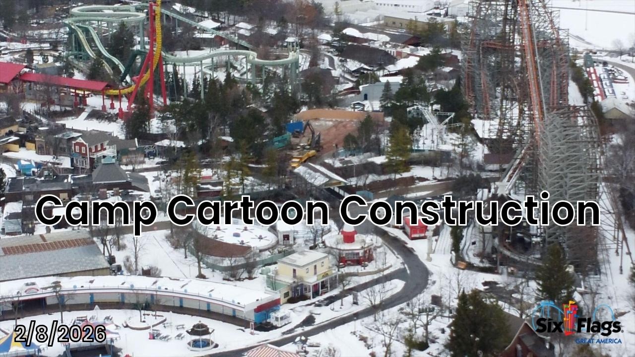 Camp Cartoon Ride Removals - Great America Drone Update 2/6/2026