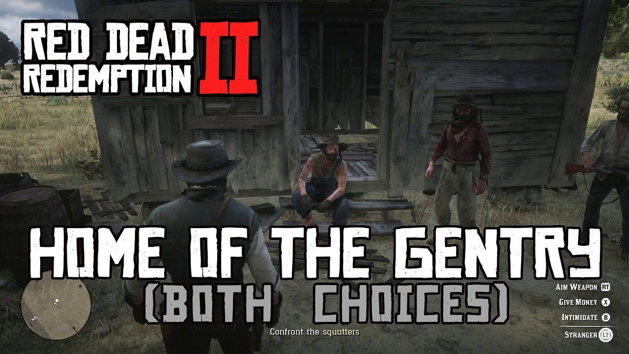 Red Dead Redemption 2 - Home of the Gentry (Both Dialogue Choices)