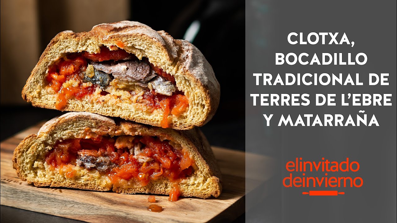 {Clotxa}, bocadillo tradicional de tomate y sardinas asadas, típico de Terres de l'Ebre y Matarraña
