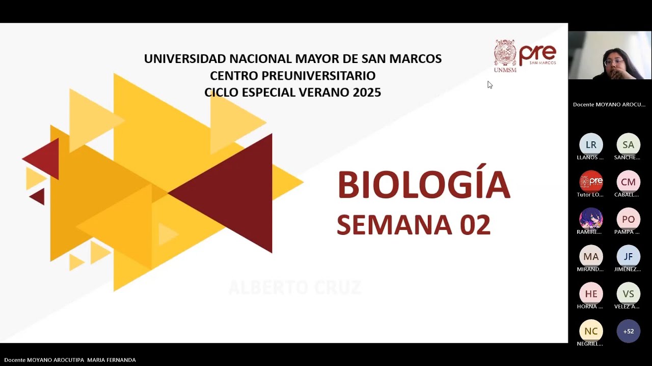Biología - Semana 02 - Pre San Marcos Ciclo Especial de Verano 2026 (Nuevo Ciclo)
