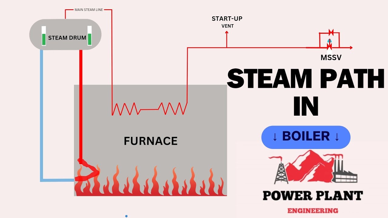 STEAM PATH IN BOILER | STEAM GENERATION || #boiler #steam #powerplan@powerplantengineering959