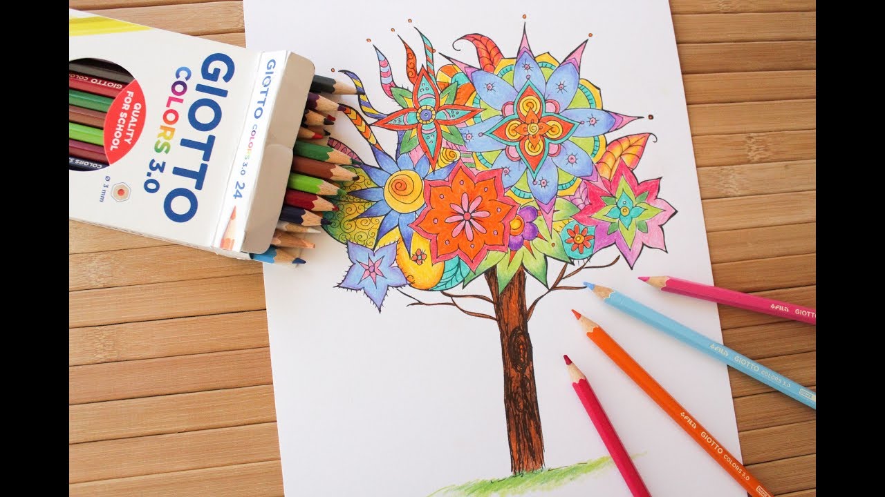 Cómo colorear un mandala con lápices de colores Giotto Colors 3.0