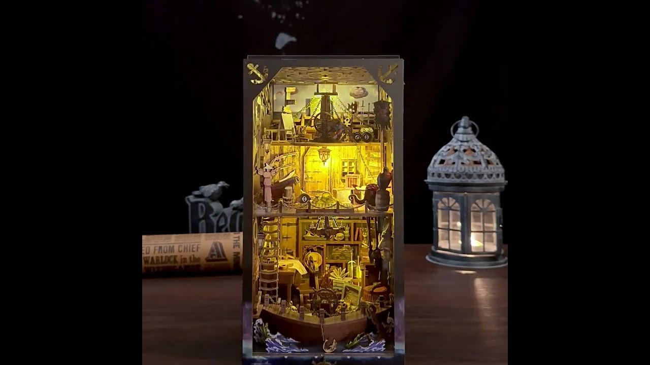 DIY Pirate Ship Aden Handcrafted 3D Book Nook Kit