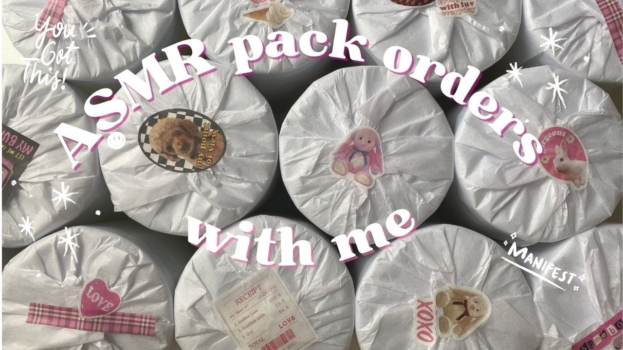 Pack orders with me small business asmr| No music | No Talking | Small business packing candles