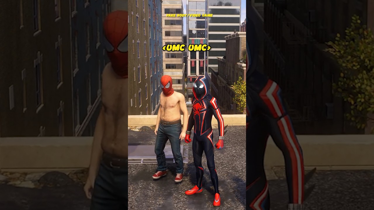 SPIDER-MAN BEZ KOSZULKI TAŃCZY DO TECHNO 📯 - SPIDER-MAN 2 #shorts