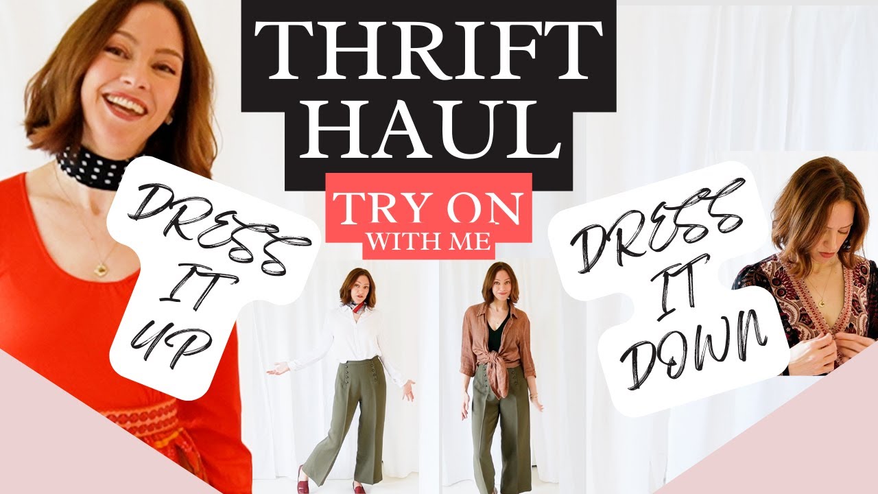 Styling Thrift Store Finds 2 different ways | Thrift Haul Try On