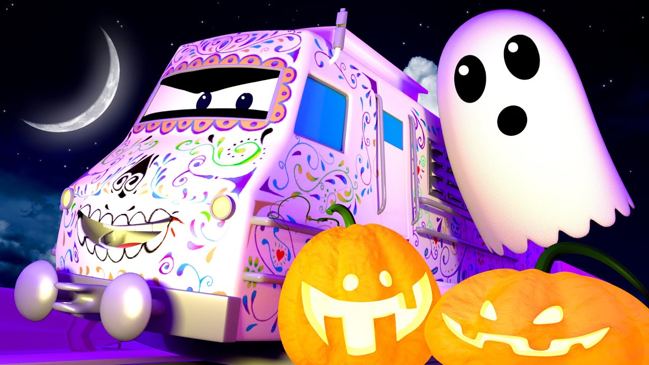 Troy si kereta 🚉  PAWAI Halloween Terbang di Kota Kereta! - Troy si Kereta di Kota Kereta