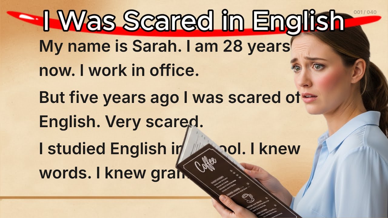 Изучайте английский язык с помощью историй. Уровень 1 🍀 Я боялась заказать кофе — моя история успеха