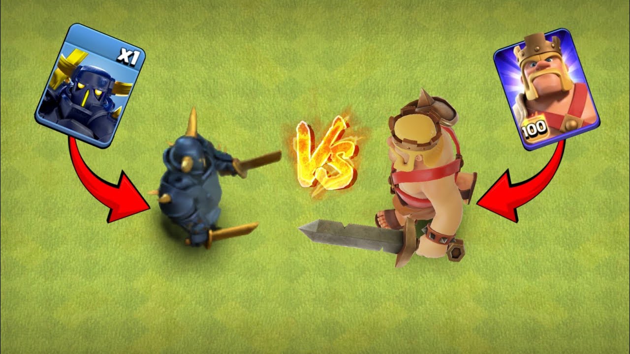 P.E.K.K.A vs Barbarian King! - Clash of Clans