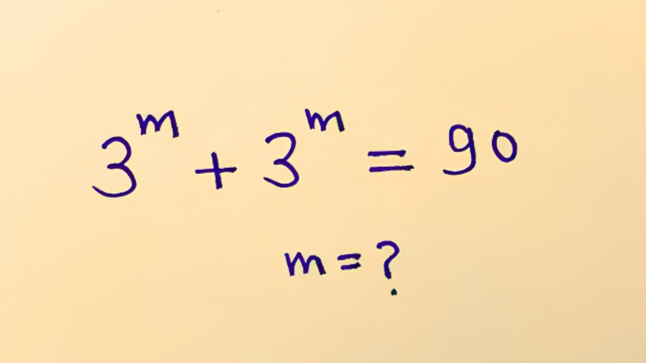 Exponential Maths problem | Find &lsquo;m&rsquo; = ?