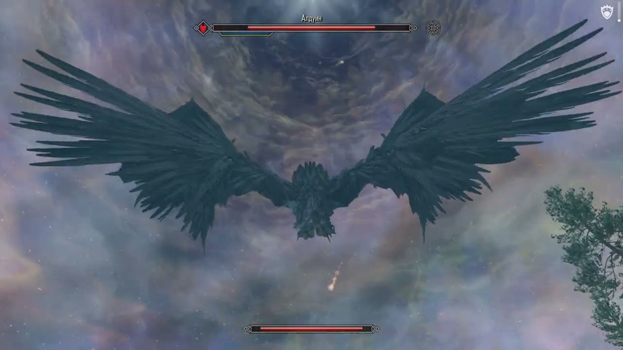 Skyrim SE [Moded] - Fighting Alduin in Sovngarde as a Zephyr dragon.