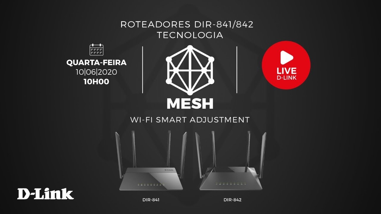 🔴LIVE D-LINK | Roteadores DIR-841/842 tecnologia MESH