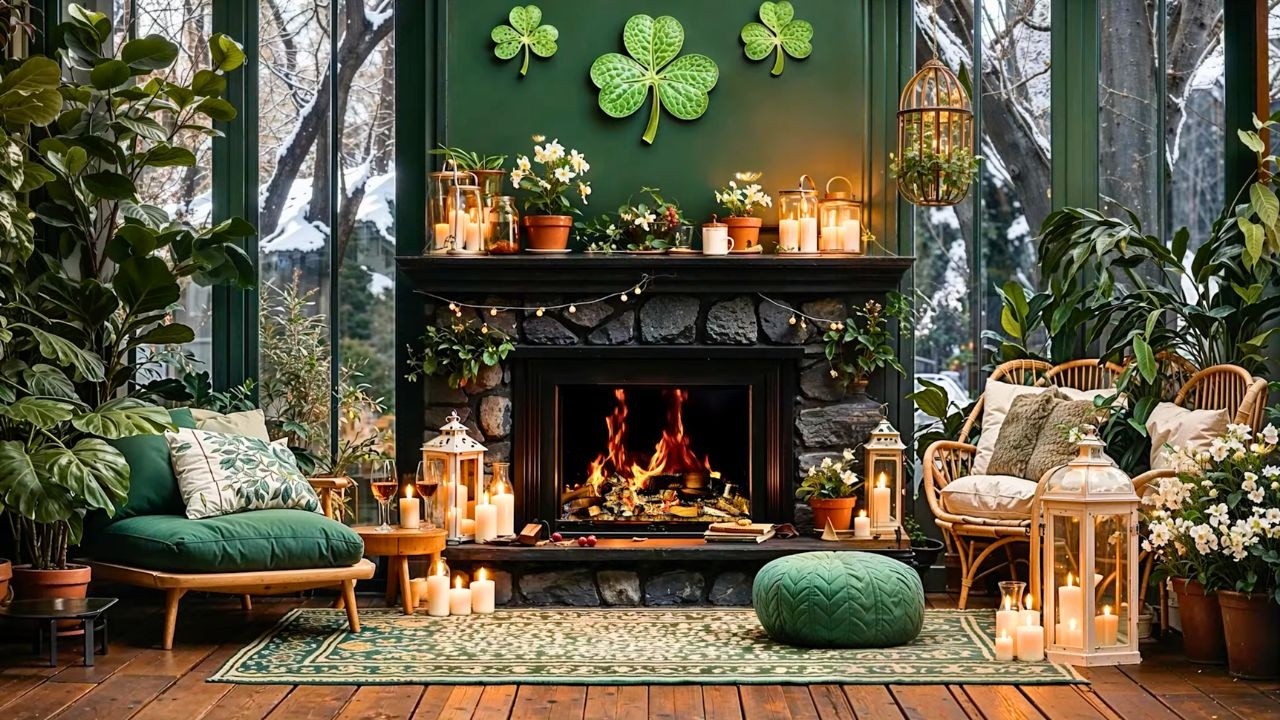 Happy St. Patrick’s Day 2026☘️Irish Pub Ambience☘️Cozy Jazz,Lucky Clover Vibes, Green Fireplace Glow