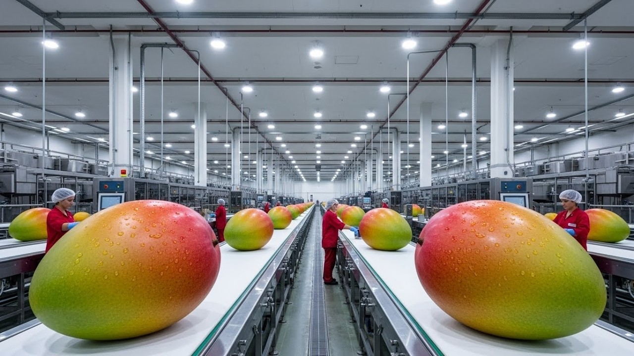 How Mango Juice is REALLY Made Exclusive Modern Factory Tour!