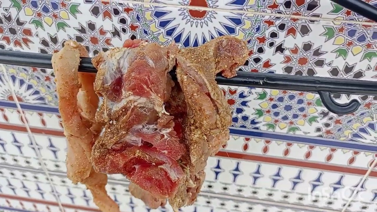 تجفيف اللحم المقدد فهاذ البرد القارص