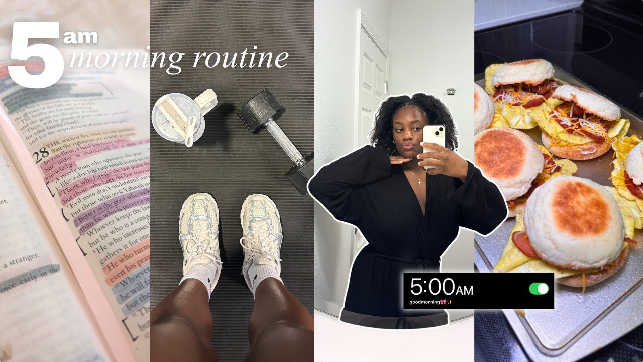 5AM MORNING ROUTINE | life changing habits, Bible study, productive morning routine