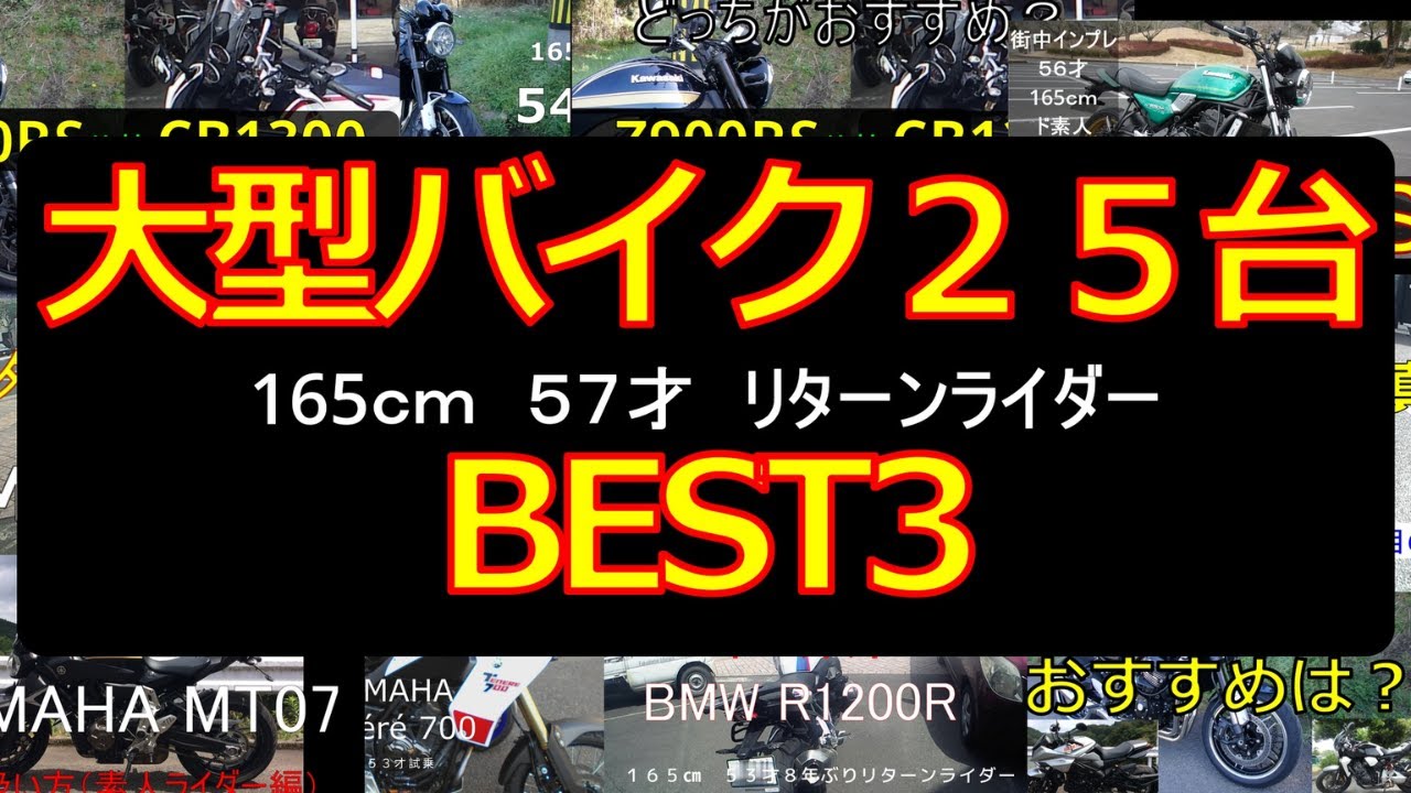 モトブログ　cb1300sbsp　kawasakiz900rsは何位？165ｃｍ５７才リターンライダー乗ってみた大型バイク25台からベスト3を選出　　街中　ワインディング　ポジションデザイン　足つき