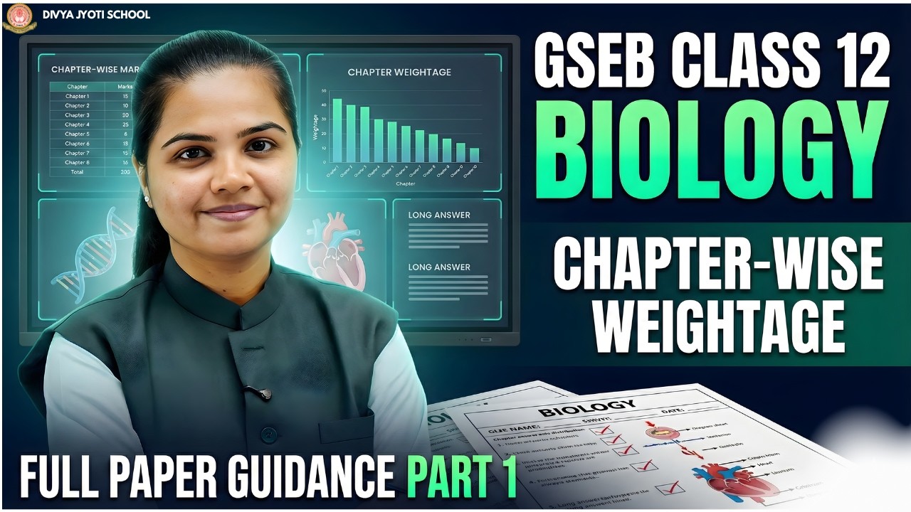 Chapter Wise Weightage 2026 | Class 12 | Biology | Bhoomi Ma'am | GSEB