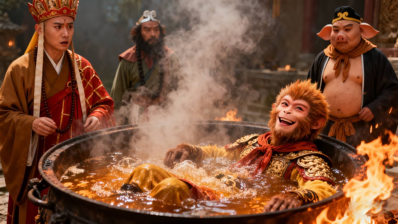 Sun Wukong competed with the monster in magic, but when he lay in the frying pan...
