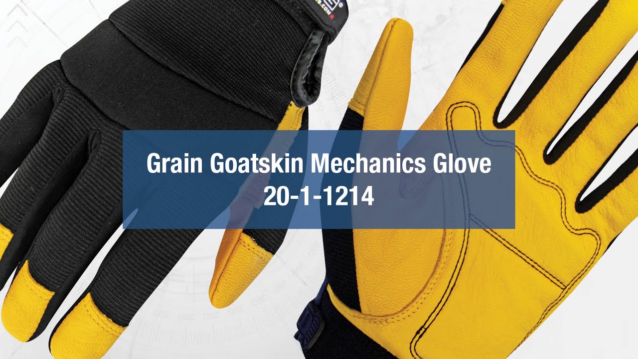 20-1-1214 Grain Goatskin Mechanics Glove | Padded Palm, Reinforced Fingertips & Secure Fit