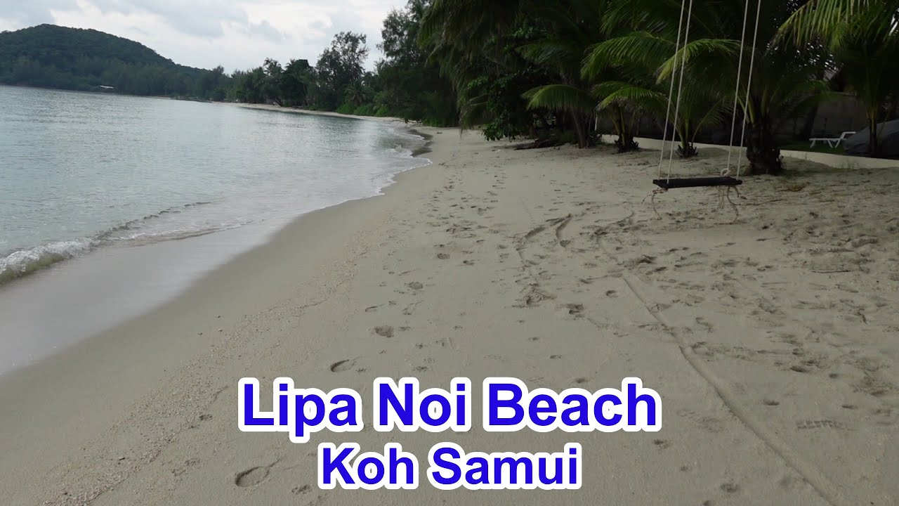 Walking along Lipa Noi beach Koh Samui, next to the car ferry pier, a beautiful quiet beach