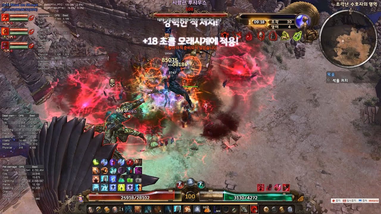그림던 Grim Dawn 비스미엘 안쓰는 진퉁 번개펫 리추얼리스트 No BysSET True Lightning Ritualist SR