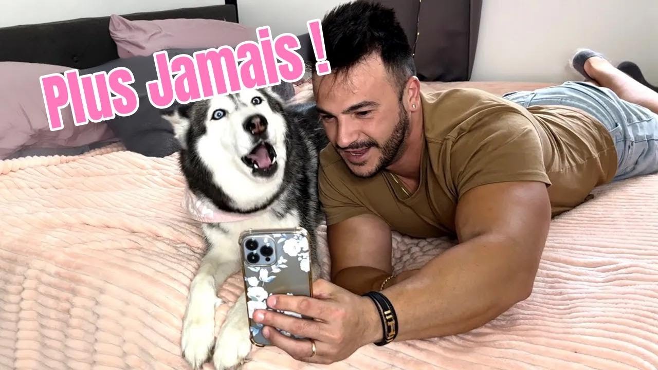 J’ai voulu faire un selfie mignon avec Meeka… elle n’était pas d’accord !