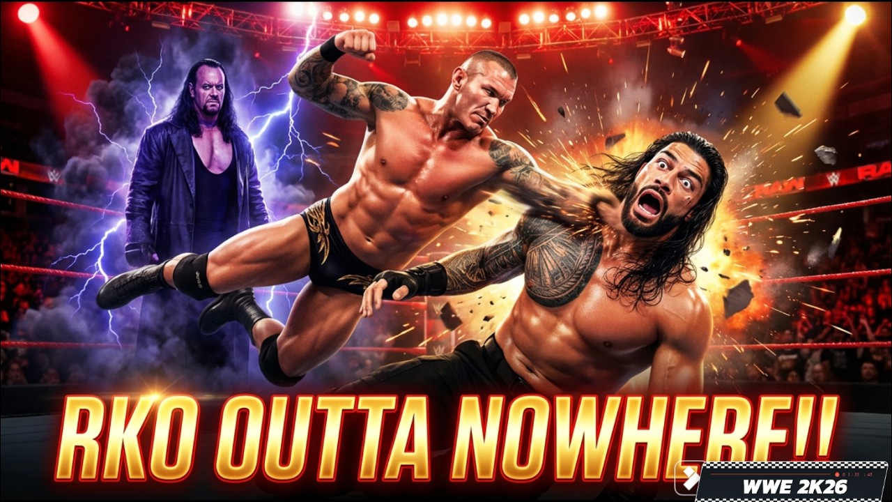 Roman Reigns vs Randy Orton vs Undertaker – RKO Outta Nowhere Shocks Everyone! Full Match | WWE 2K26