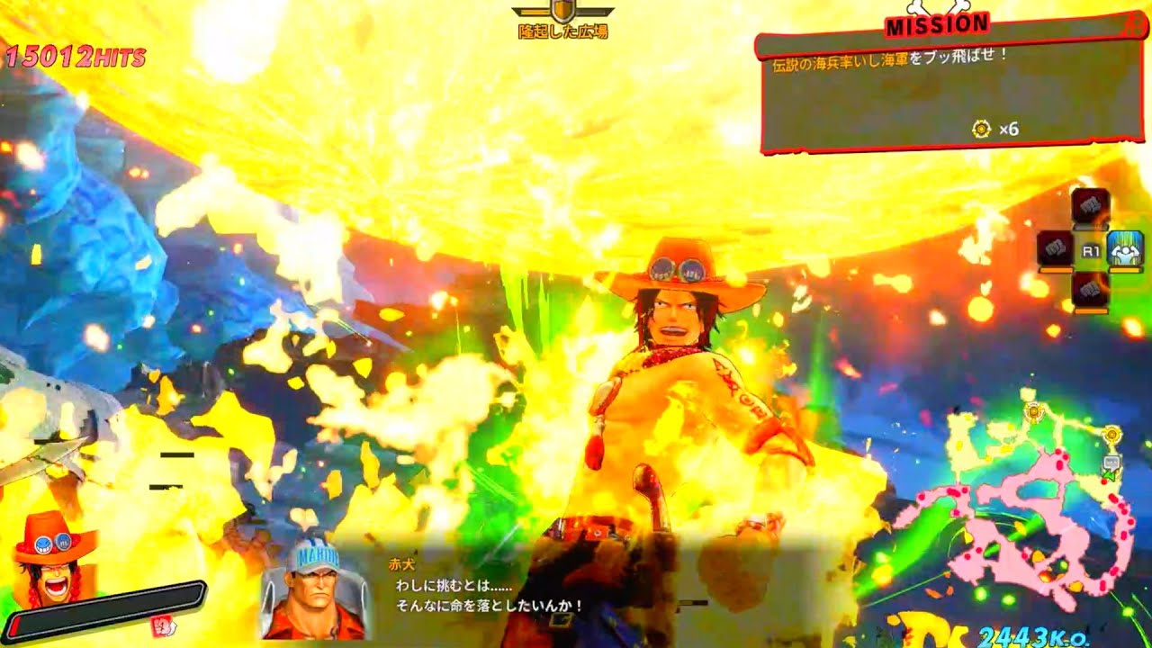 【海賊無双4】アプグレで派手になったエースで神火不知火っ！【One Piece Pirate Warriors 4】