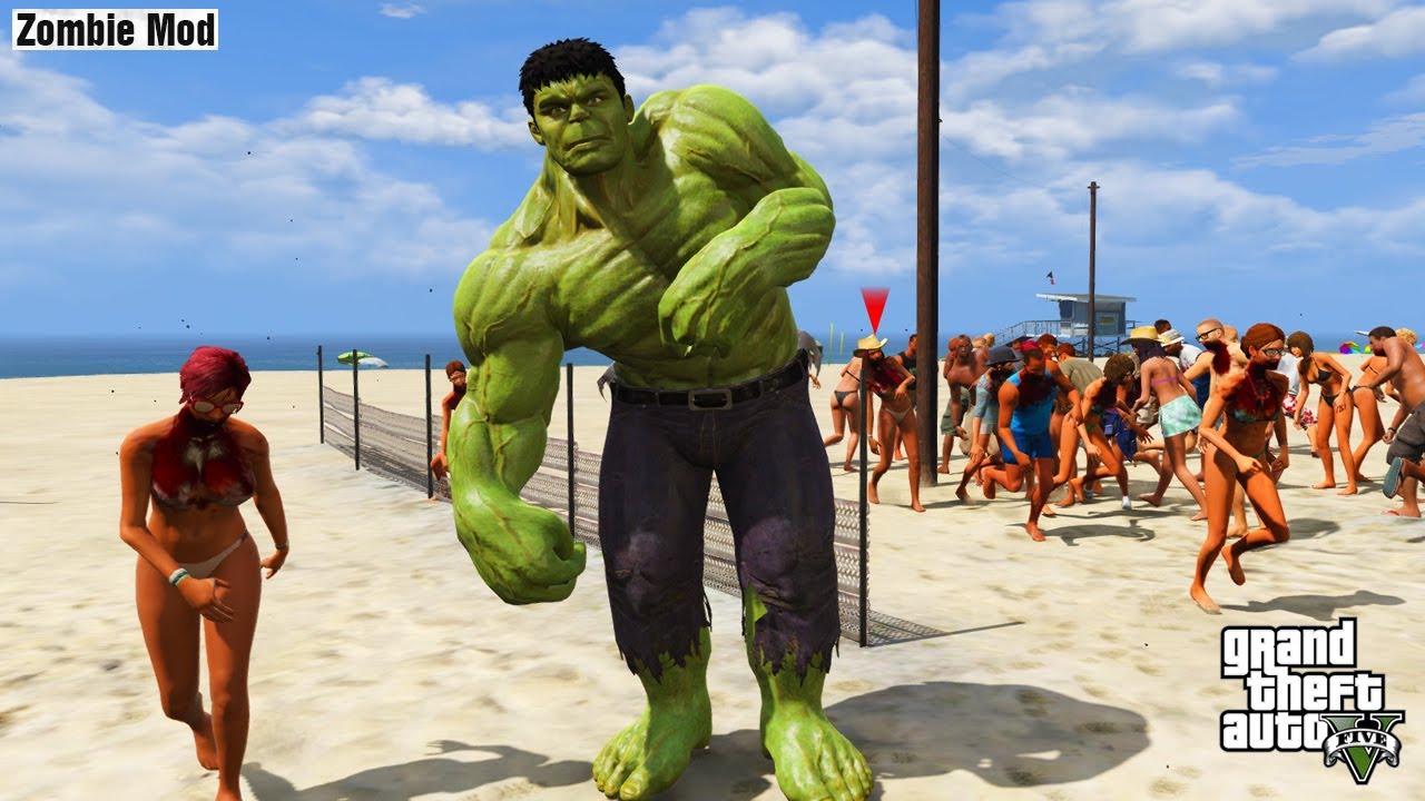 GTA 5: Zombie Outbreak! Hulk vs Zombies