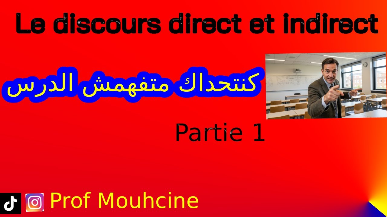 Le discours direct et  indirect 1 bac شرح بالعربية