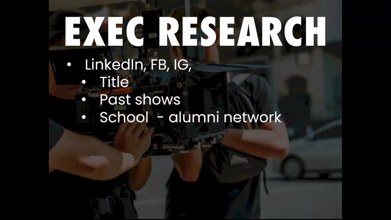 Strategic Executive Research: Adding To Your Hollywood Network Map