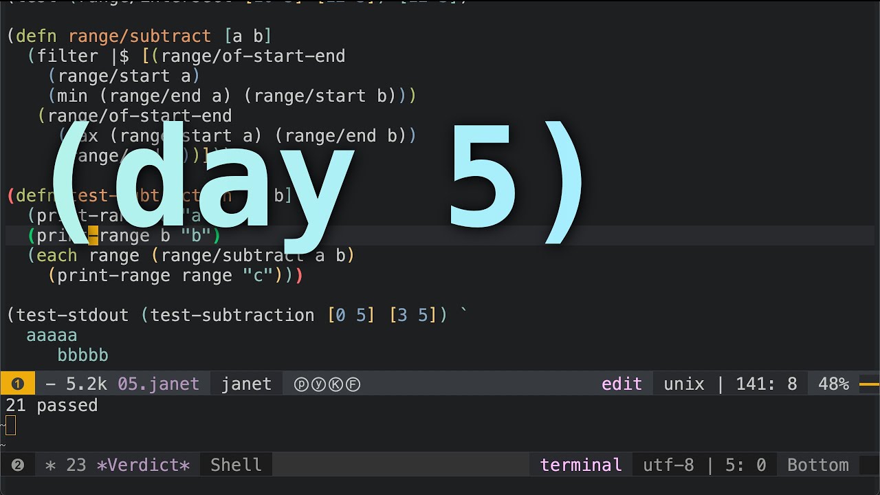 Advent of Code 2023 in Janet - Day 5