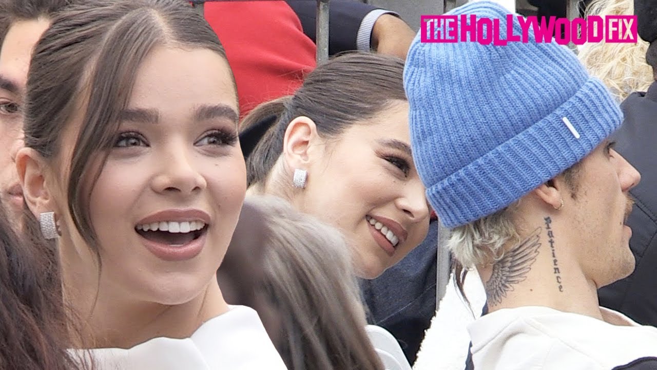 Hailee Steinfeld Secretly Whispers In Justin Bieber's Ear At Lucian Grainge's Walk Of Fame Ceremony