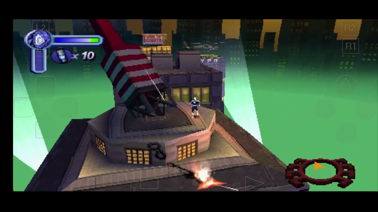 Spider-Man (PS1) walkthrough part 2. Police Chase & Rhino boss fight 