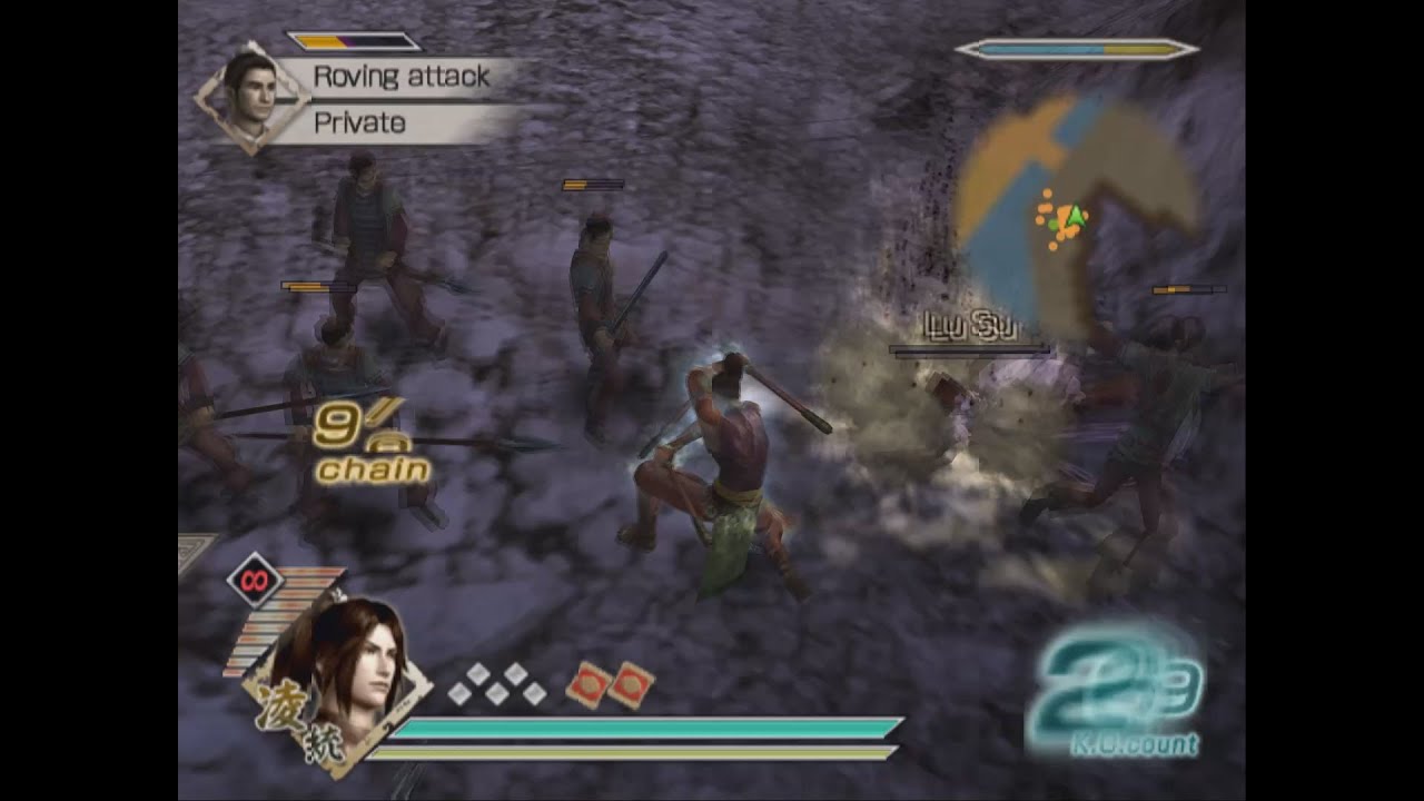 Dynasty Warriors 6 Special - Ling Tong Free Mode - Chaos Difficulty -Battle of Chi Bi-Lu Bu's Forces