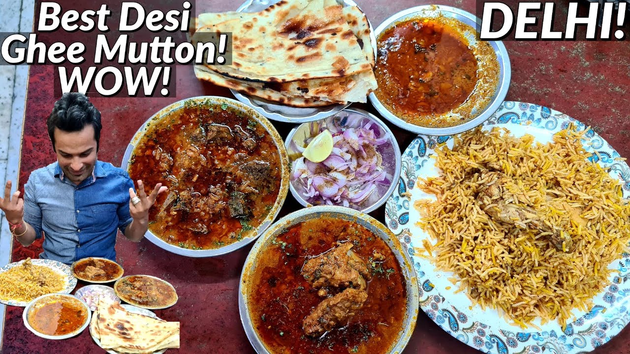 LAJAWAB DESI GHEE MUTTON at Ambersari Dhaba, Lajpat Nagar | Delhi Street Food