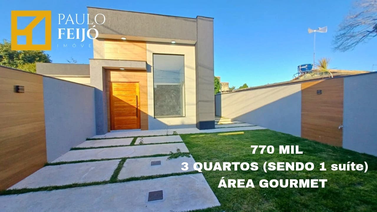 Casa Espetacular em Itaipuaçu com Piscina e Suíte/ 3 Quartos por 770 MIL