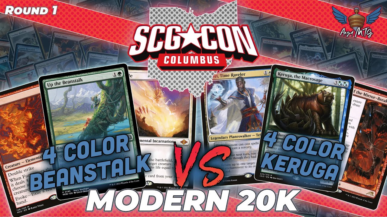 MTG Modern | 4C Beanstalk vs 4C Keruga | SCGCON Columbus Modern 20k | Round 1