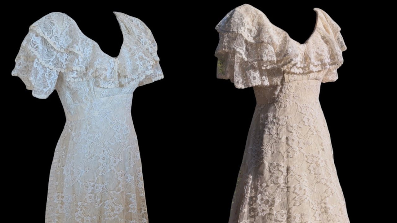 1970s Vintage Wedding Dress Restoration: 