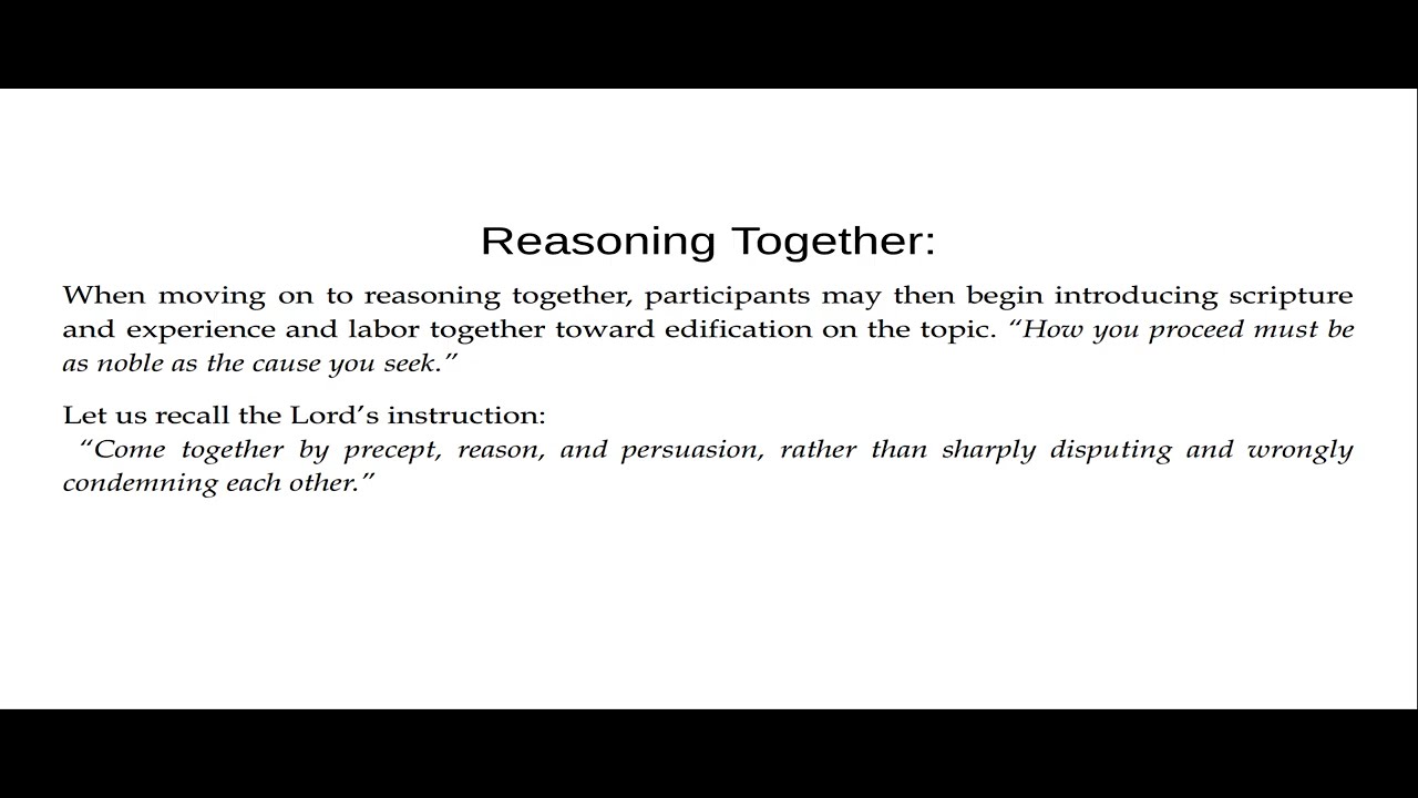 Part 4: Reason Together in Charity