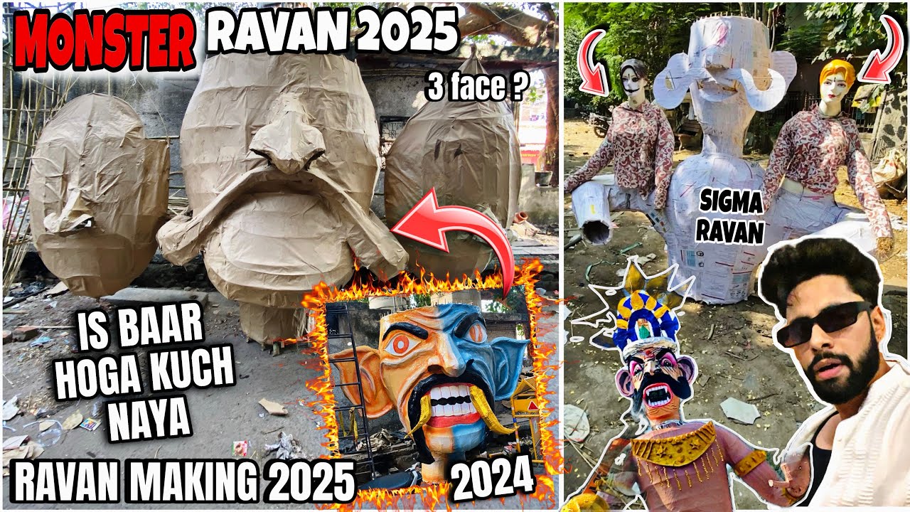 TRENDING MONSTER RAVAN OF 2025🔥| KARAMPURA | SUBHASH NAGAR | RAMPURA | | RAVAN MAKING 2025