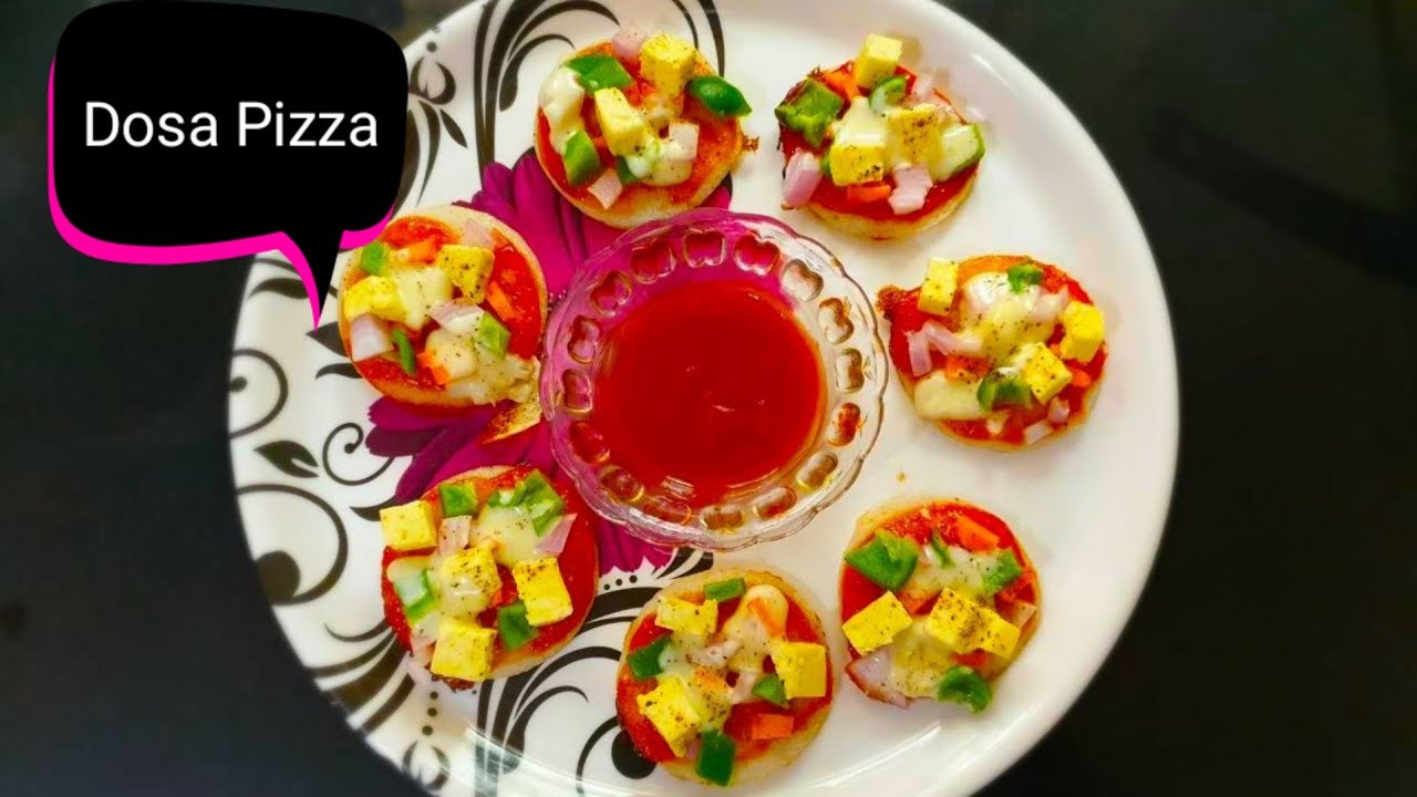 Mini Dosa Pizza | Kids Snack Recipe | Pizza Recipe From  Dosa Batter