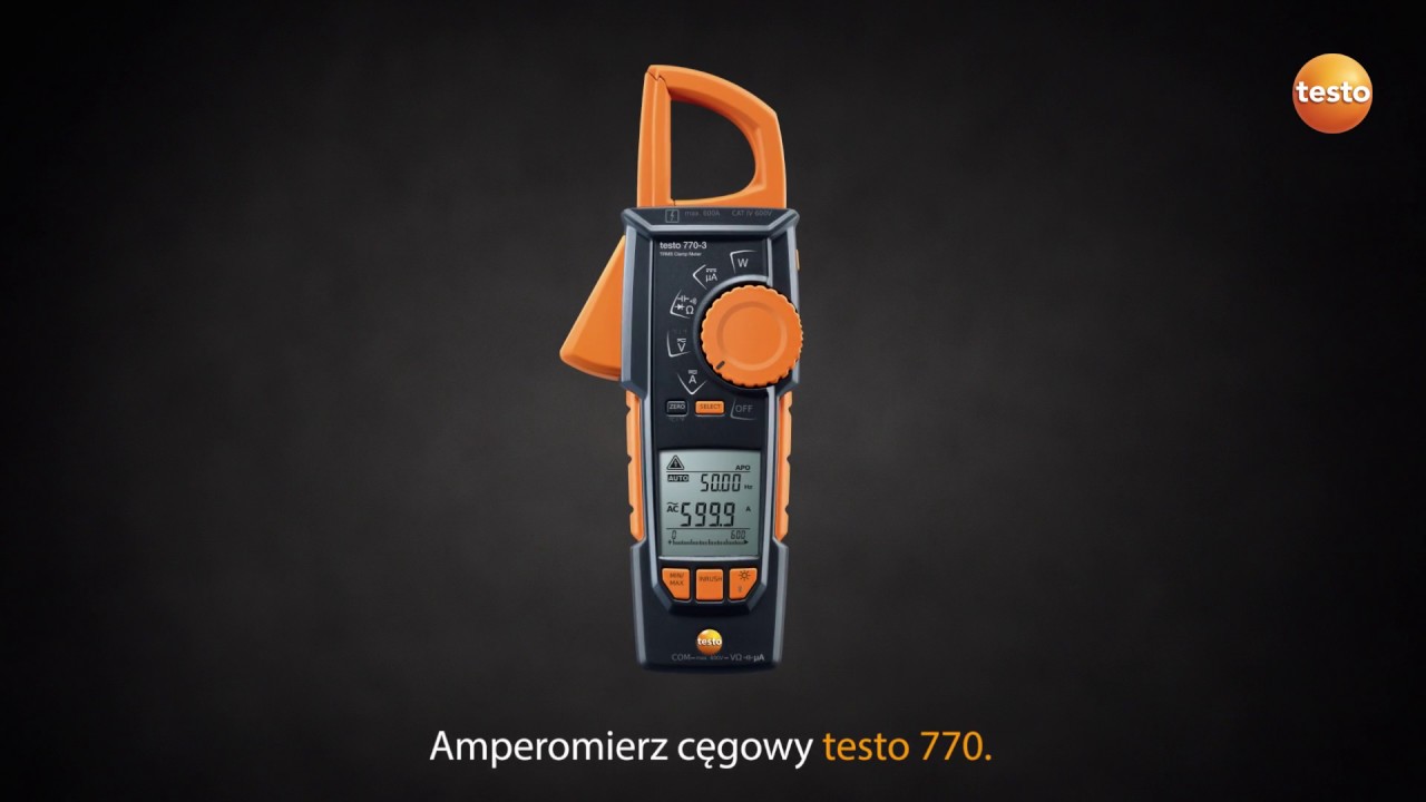 Amperomierz cęgowy testo 770