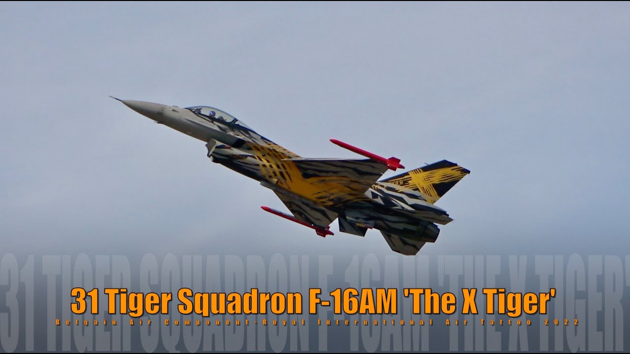 Belgian F-16 'The X-Tiger' - 31 Tiger Squadron-Royal International Air Tattoo (RIAT) 2022 (Saturday)