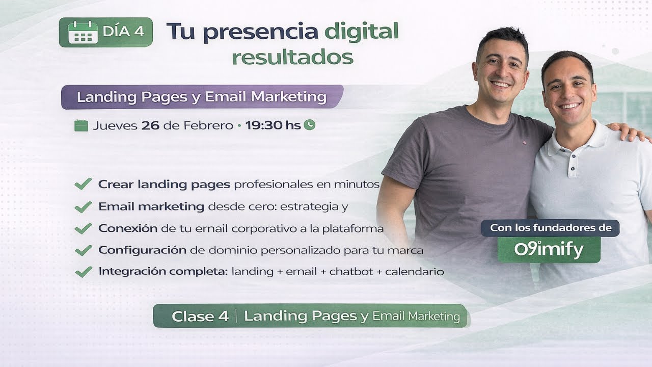 Clase 4 | Máquina de Captación Digital | Landing, Email y Automatización Integrada